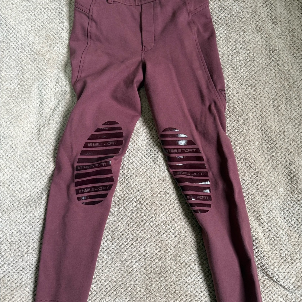 Kids Burgundy Elation Riding Pants